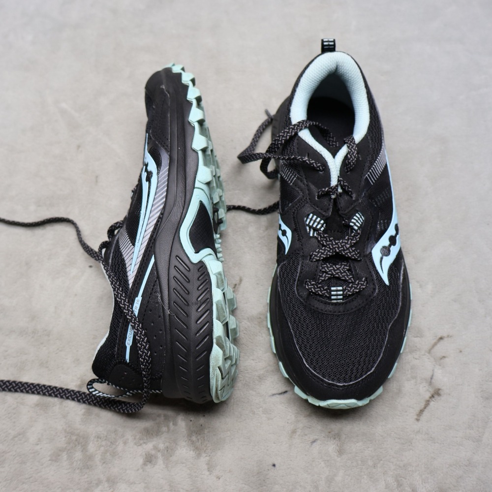 Saucony Women 8 Athletic Shoes Black Excursion TR16 Mesh Trail Running Sneakers
